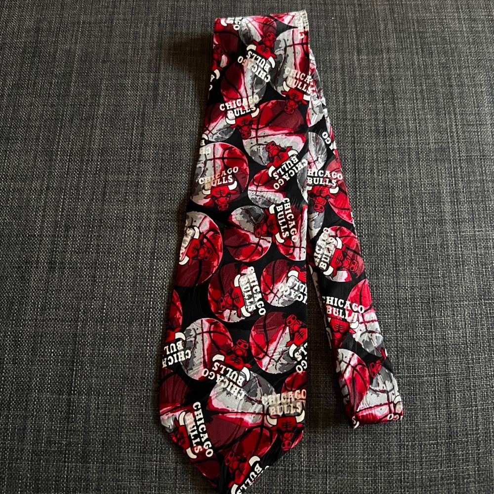 Vintage RMSport Chicago Bulls Tie NBA‎ Basketball Silk Necktie Novelty 0232